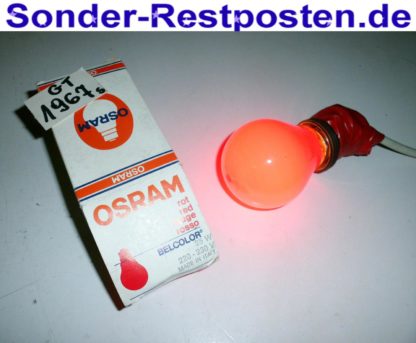 25 Watt Glühbirne Rot Hersteller OSRAM mind. 20 Jahre alt EchteQualität | GS1967