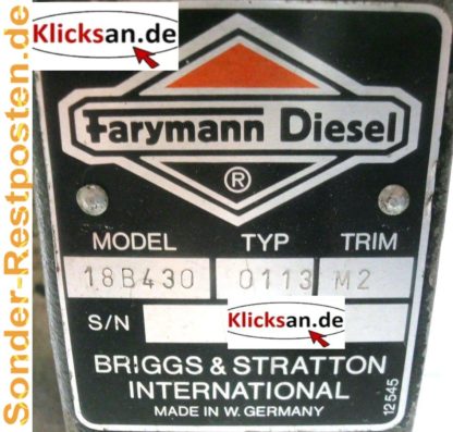 Farymann 18 B 430 Teile Motorblock GM293 Bestellen