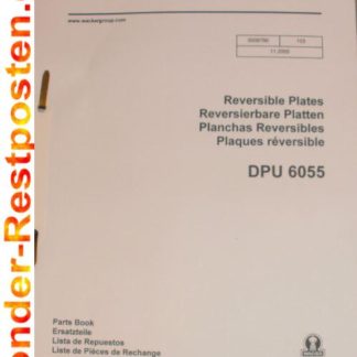 Wacker Rüttelplatte DPU 6055 Ersatzteilliste incl. Zeichnungen GS1986