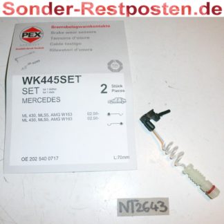 Original PEX Warnkontakt Verschleißanzeiger Bremsbelag WK 445 SET NT2643