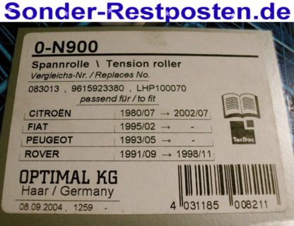 Spannrolle Zahnriemen Optimal 0-N900 0N900 Citroen NT2155